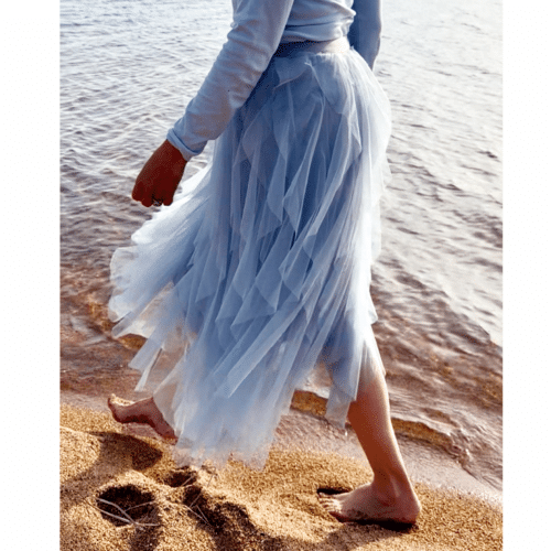 Táloha Country Gratitude Tulle Skirt Blue